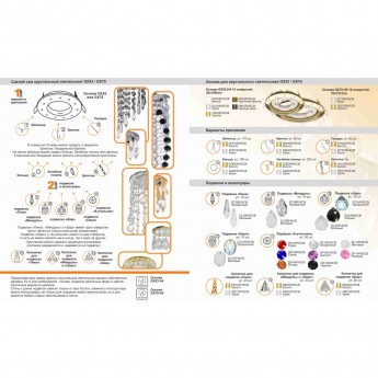 Набор ECOLA "Сделай сам Хрустальный светильник" Колпачок для подвески Пика, Золото, упаковка 20шт