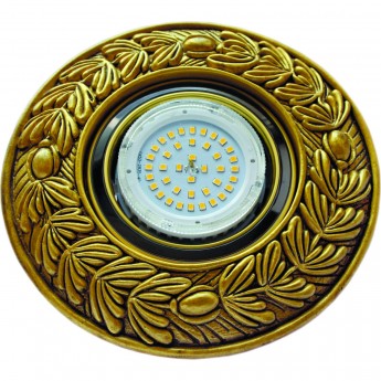 Накладка широкая гипсовая ECOLA FG53Z2EFT оливковый венок, черненое золото