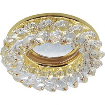 Светильник ECOLA LIGHT MR16 CD4141 GU5.3 встр. круглый с хрусталиками Прозрачный/Золото 50x90 (кd74) Светильник ECOLA LIGHT MR16 CD4141 GU5.3 встр. круглый с хрусталиками Прозрачный/Золото 50x90 (кd74)
