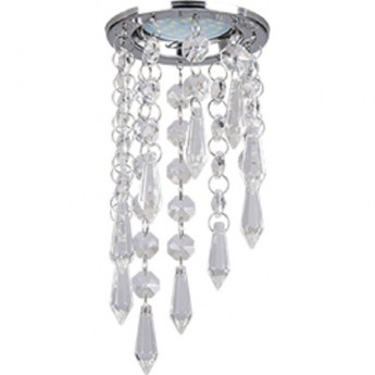 Светильник ECOLA MR16 CR1001 GU5.3 Glass Стекло Круг с продолговатыми хруст. на подвесе "под скос" Прозрачный / Хром 84x210 Светильник ECOLA MR16 CR1001 GU5.3 Glass Стекло Круг с продолговатыми хруст. на подвесе "под скос" Прозрачный / Хром 84x210