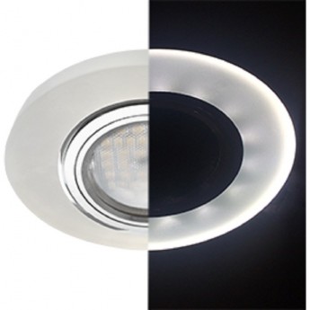 Светильник ECOLA MR16 LD1650 GU5.3 Glass Стекло с подсветкой Круг Матовый / Хром 25x95 (кd74) Светильник ECOLA MR16 LD1650 GU5.3 Glass Стекло с подсветкой Круг Матовый / Хром 25x95 (кd74)