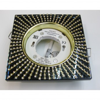 Встраиваемый светильник ECOLA GX53 H4 GLASS FP53SGECB черный, золото Встраиваемый светильник ECOLA GX53 H4 GLASS FP53SGECB черный, золото