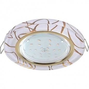 Встраиваемый светильник ECOLA GX53 H4 GLASS FG53RGECH золото, белый Встраиваемый светильник ECOLA GX53 H4 GLASS FG53RGECH золото, белый