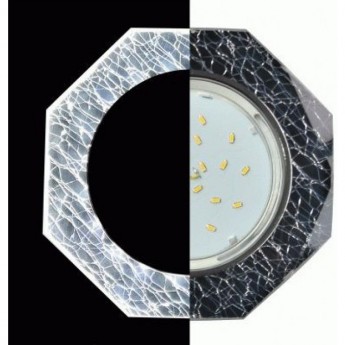 Встраиваемый светильник ECOLA GX53 H4 LD5312 GLASS SE538AECH хром - колотый лед на черном 38x133 Встраиваемый светильник ECOLA GX53 H4 LD5312 GLASS SE538AECH хром - колотый лед на черном 38x133