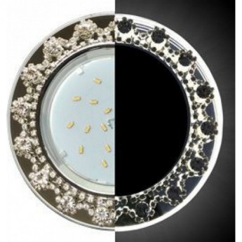 Встраиваемый светильник ECOLA GX53 H4 LD5360 GLASS SB53RNECB фон черн../центр.часть хром 52x120 Встраиваемый светильник ECOLA GX53 H4 LD5360 GLASS SB53RNECB фон черн../центр.часть хром 52x120