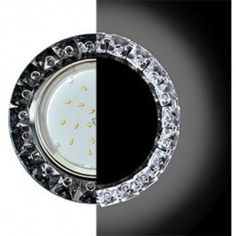 Встраиваемый светильник ECOLA GX53 H4 LD5361 GLASS SQ53RGEFB фон черн./центр.часть хром 52x120 Встраиваемый светильник ECOLA GX53 H4 LD5361 GLASS SQ53RGEFB фон черн./центр.часть хром 52x120