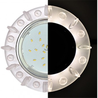 Встраиваемый светильник ECOLA GX53 H4 LD5361 GLASS SN53RNEFB прозрачный, матовый, хром Встраиваемый светильник ECOLA GX53 H4 LD5361 GLASS SN53RNEFB прозрачный, матовый, хром