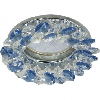 Встраиваемый светильник ECOLA MR16 CD4141 FL1618EFY прозрачный, голубой, хром Встраиваемый светильник ECOLA MR16 CD4141 FL1618EFY прозрачный, голубой, хром