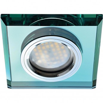 Встраиваемый светильник ECOLA MR16 DL1651 GLASS FR1651EFF изумруд, хром Встраиваемый светильник ECOLA MR16 DL1651 GLASS FR1651EFF изумруд, хром